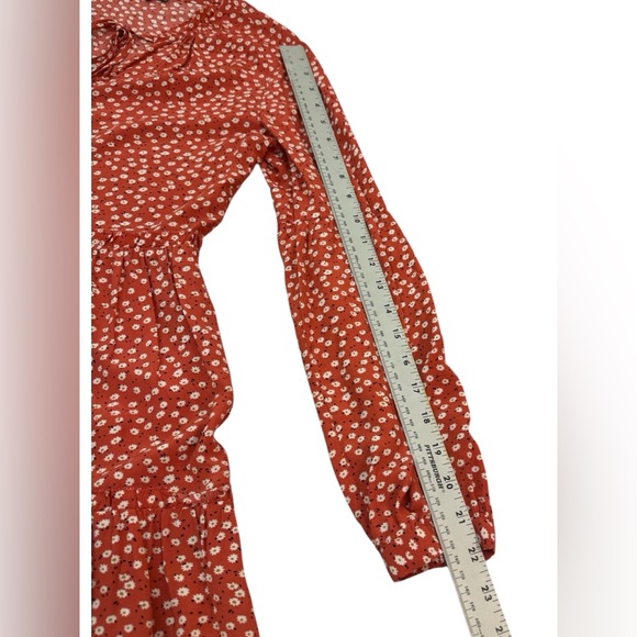 Rails Everly Carmine Daisies Tiered Mini Dress (XS) - Picture 12 of 16